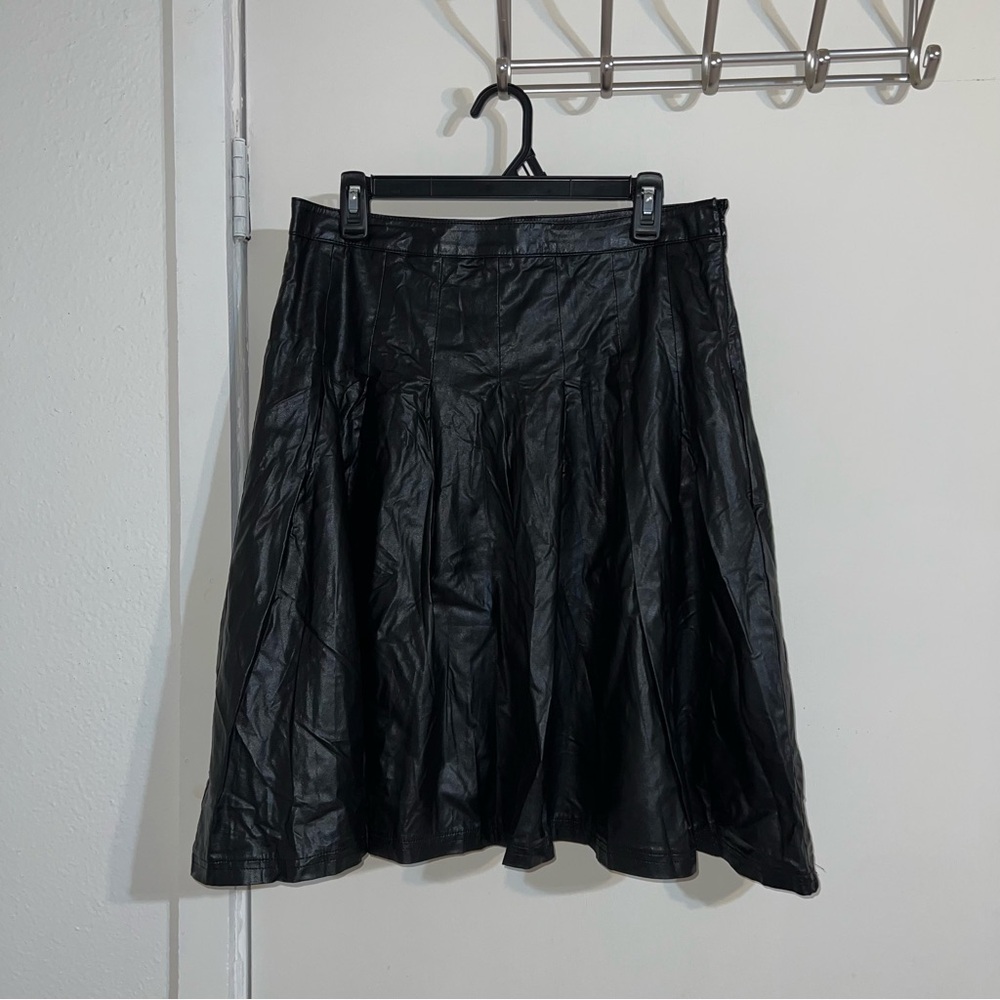 NWT Wd.Ny black faux leather skirt size L